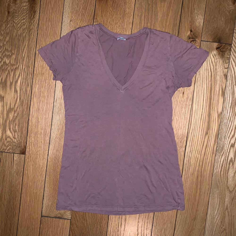 Splendid Mauve V-Neck Top
